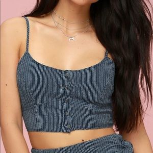 Amuse Society Tie-Back Crop Top